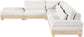 Turin - Chenille Fabric Upholstered Modular Sectional - White