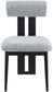 Dario - Boucle Dining Chair With Black Frame (Set of 2)