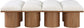 Pavilion - 8 Piece Modular Bench With Brown Base