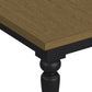 Heritage - Rectangular Dining Table With 18" Leaf - Oak Brown And Black