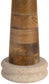 Palea - Mango Wood Base And Linen Textured Fabric Shade Table Lamp - Travertine / Natural