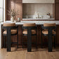 Sacha - Vegan Leather Upholstered Counter Stool With Black Base