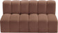 Arc - Faux Leather 2 Seats Modular Sofa
