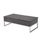 Iban - Coffee Table With Lift Top - Gray Oak & Chrome