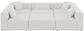 Cube - Linen 6 Piece Modular Sectional