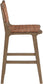 Entwine - Vegan Leather Upholstered Counter Stool - Painted Brown
