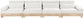 Turin - Chenille Fabric Upholstered Modular Sectional - White