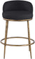 Ferro - Upholstered Counter Stool With Brushed Gold Base