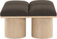 Pavilion - 4 Piece Modular Bench With Natural Base