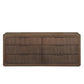 Leanna - Dresser With Wood Top - Brown Oak