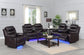 U155 - Motion LED Loveseat - Brown