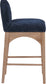 Waldorf - Chenille Stool With Natural Legs