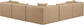 Cube - 5 Piece Modular Corner Sectional - Tan
