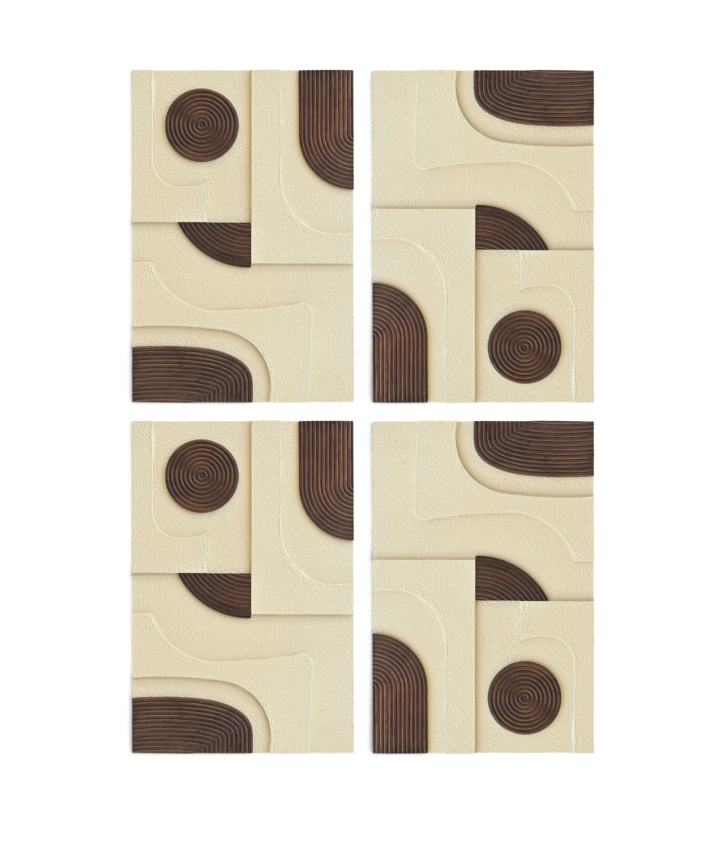 Element - Mango Wood 4 Piece Wall Art