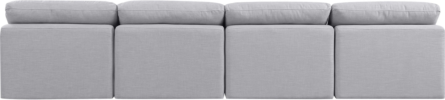 Indulge - Linen 4 Seat Modular Armless Sofa