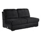 U259 - Corduroy Power Reclining 4 Piece Sectional With 2 Wireless Charger - Black