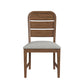 Glinda - Fabric Dining Side Chair (Set of 2) - Brown / Light Gray