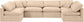 Indulge - Velvet 6 Piece Modular U-Shaped Sectional