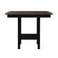 Brooks - 5 Piece Counter Set With Table And 4 Upholstered Seat & Wood Back Chairs - Medium Brown & Black
