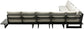 Maldives - 7 Piece Water Resistant Outdoor Patio Modular Sectional With Gray Base