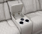 U11 - 3 Piece Power LED Sectional, Power Headrest, Heat, Massage Wireless Charger, And USB - Gray