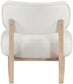 Vetra - Linen Textured Fabric Upholstered Accent Chair With Natural Base