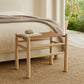 Santos - Faux Leather Upholstered Bench - Natural Frame