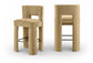 Zuno - Velvet Performance Fabric Upholstered Bar Stool (Set of 2)