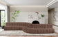 Arc - Faux Leather 8 Piece Curved Modular Sofa
