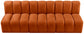 Arc - Velvet 3 Piece Modular Straight Sofa