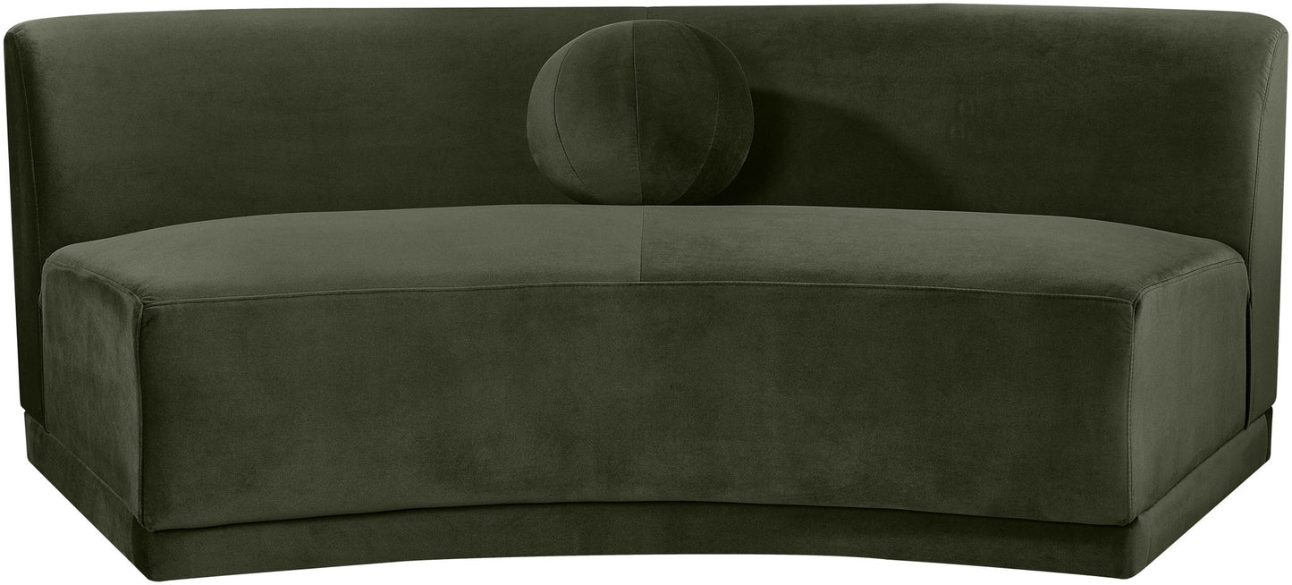 Avra - Velvet Performance Fabric Upholstered Armless Sofa