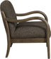 Helmsley - Performance Fabric Upholstered Accent Chair - Brown Frame