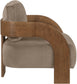Cedra - Velvet Performance Fabric Upholstered Accent Chair - Brown Frame