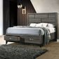 Valdemar - Eastern King Bed With Storage - Weathered Gray