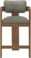 Sacha - Vegan Leather Upholstered Counter Stool With Brown Base