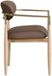 Riccio - Dining Arm Chair (Set of 2) - Natural And Gold Frame