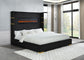 3-Pc Velvet Fireplace Bed