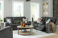 Floor Sample - Dual Reclining Sofa with 2 Toss Pillows