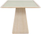Atrium - Glass Top And Wood Base Dining Table
