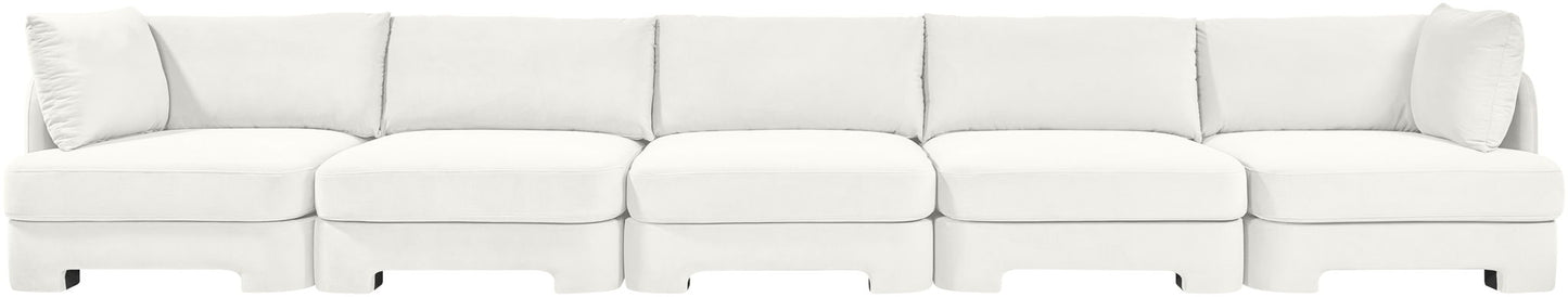 Hammond - Velvet Performance Fabric Upholstered 5 Piece Sofa