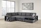 U275 - 3 Piece Sectional With USB (Type A+C) - Gray