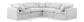 Indulge - Linen 5 Piece Modular Corner Sectional - White