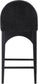 Waldorf - Chenille Stool With Black Legs