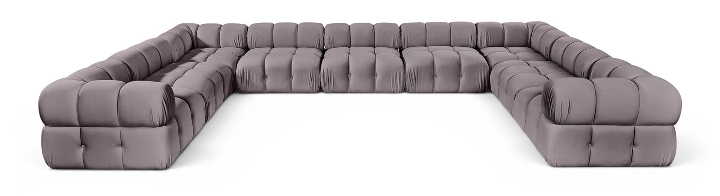 Orin - Velvet Performance Fabric Upholstered 9 Piece Sectional