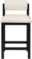 Roundhill - Faux Leather Counter Stool - Black Frame
