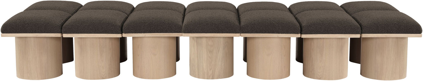 Pavilion - 14 Piece Modular Bench With Natural Base