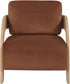 Cedra - Velvet Performance Fabric Upholstered Accent Chair - Cognac