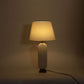 Solis - Genuine Marble And Mango Wood Base With Linen Textured Fabric Shade Table Lamp