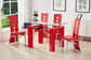 D309 - 5 Piece Dining Room Set (Table, 4 Side Chairs) - Red