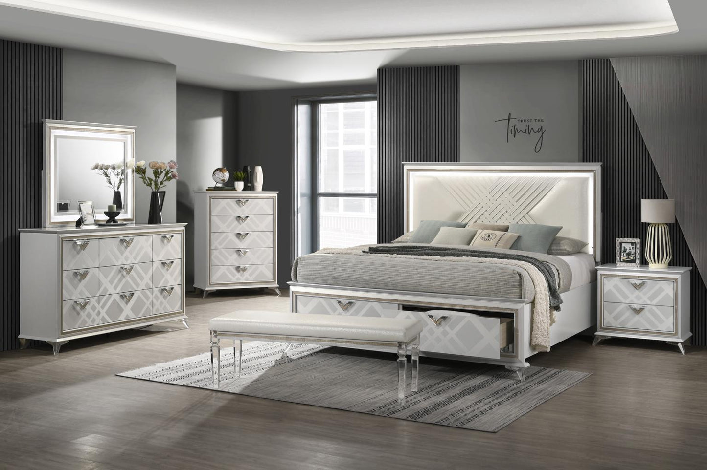 B026 - Nightstand - White